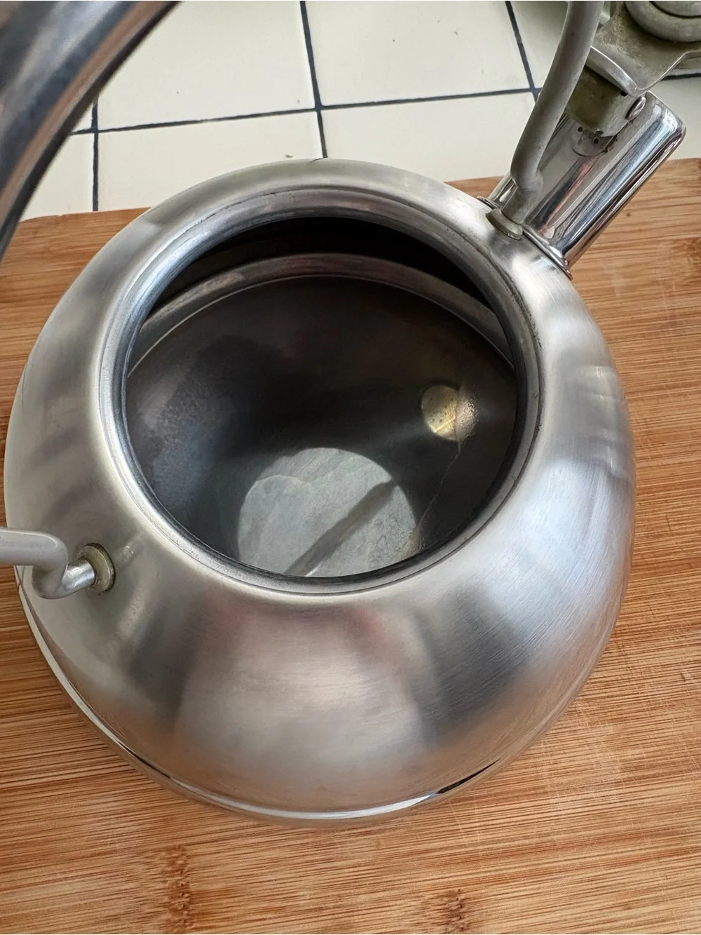 Stainless Steel Whistling Tea Kettle - Brushed Silver
